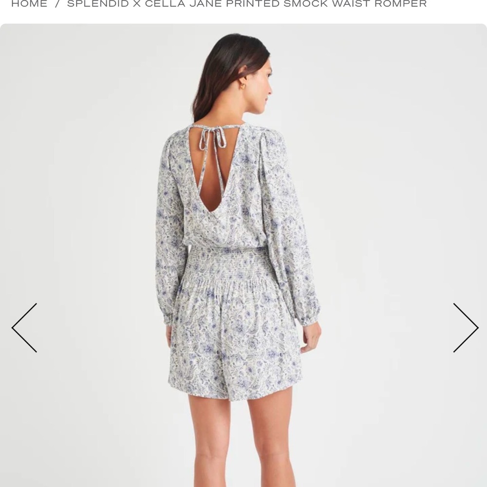 Splendid x Cella Jane Printed Smock Waist Romper - Picture 4 of 11